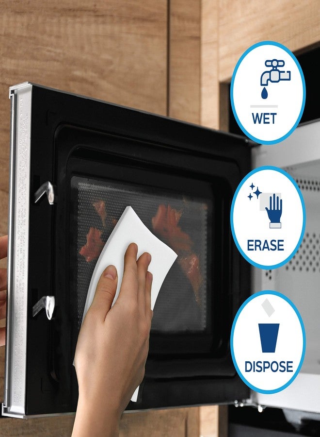 SCRUBIT Magic Sponge Eraser Sheets – 48 Pack Disposable Magic Eraser Wipes - for Cleaning Dishes, Shoes and Bathroom Shower & Sink - Melamine Sponges for Hard to Reach Spaces - Image 2